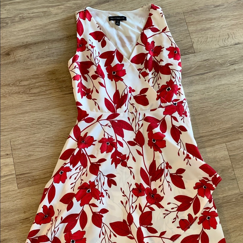 Red and white dress